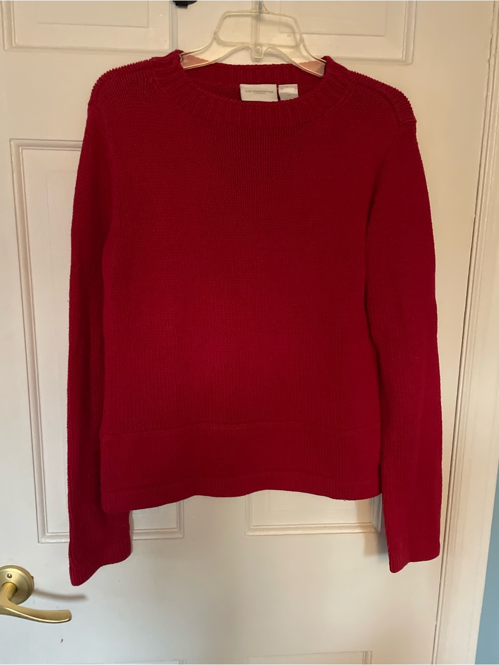 Vintage 90s Liz Claiborne Red Crewneck Sweater